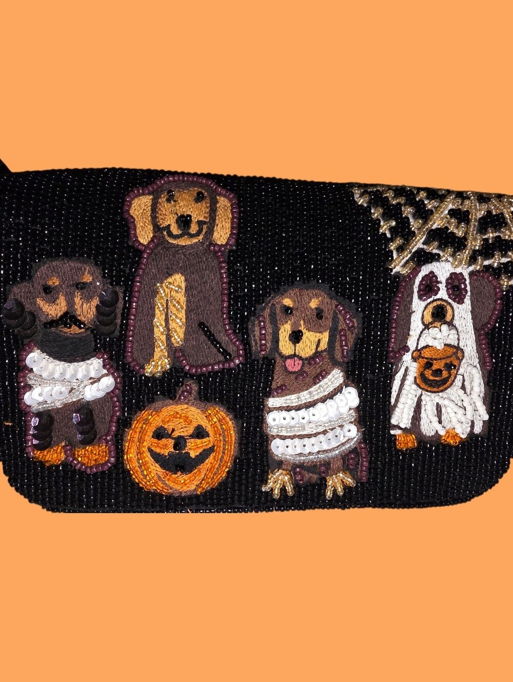 NEW Made in India Halloween Dogs Costume Beaded Shoulder Bag - Picture 12 of 15